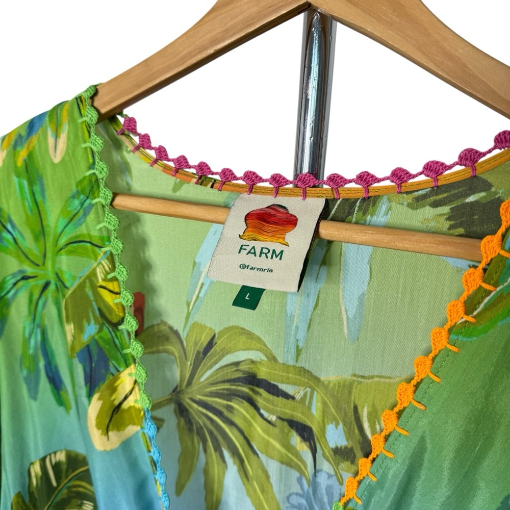 Farm Rio Ombre Forest Ruffle Tunic Dress - Picture 5 of 8